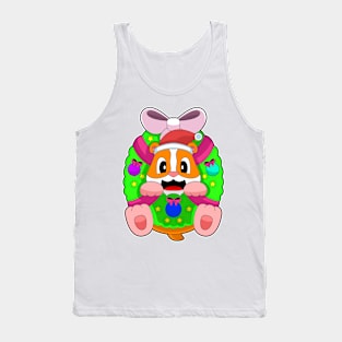 Hamster Christmas Ribbon Tank Top